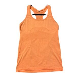 Lululemon Swiftly Tech Tank Top Womens 8 Orange Racerback Seamless Workout